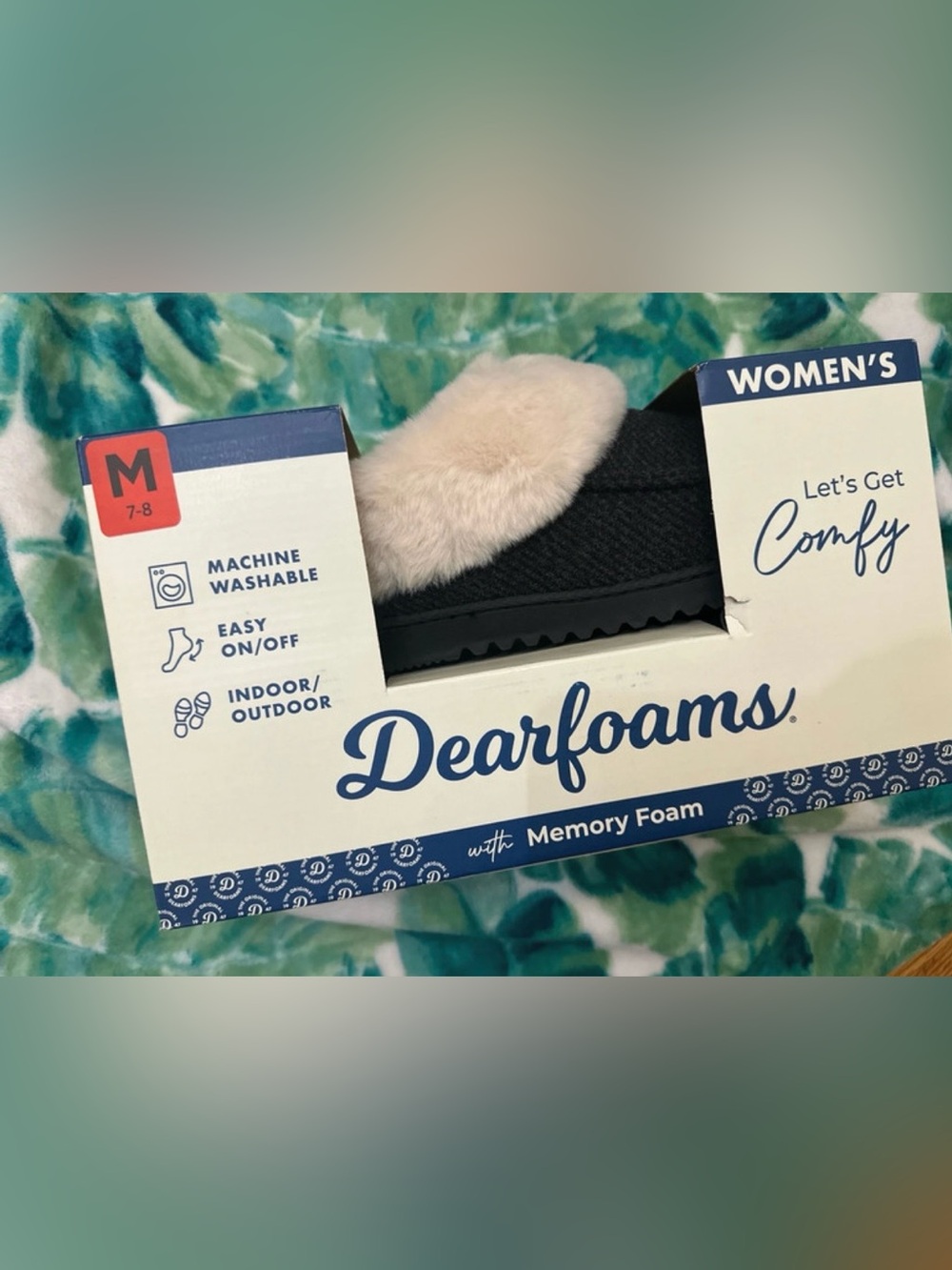 Women’s Dearfoams Slippers, M(7-8), New